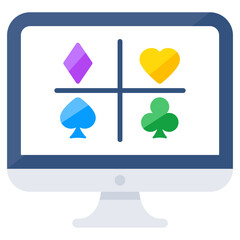 Sticker - An icon design of online gambling 