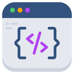 an icon design of web coding