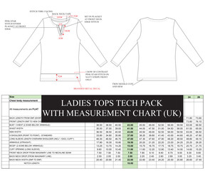 Ladies tops tech pack 