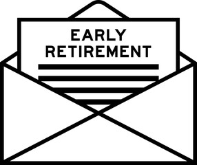 Wall Mural - Envelope and letter sign with word early retirement as the headline
