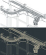 © blacklight_trace - Flex link conveyor isometric blueprints