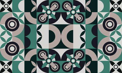 colored seamless geometric pattern coffee cup design, abstract background, vector shape illustration
