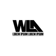 Letter WLA Simple Logo Design Vector