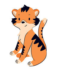 Sticker - cute tiger animal