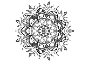 flower mandala decorative element white background Patterns Illustrations Islam, Arabic, Indian, Moroccan, Spanish, Turkish, Pakistani, Chinese, Mystical, Ottoman Patterns Coloring Book Pages Beauty