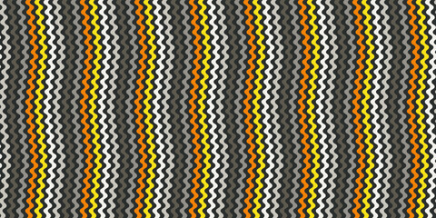 Leinwandbilder - Seamless pattern with zigzag and wavy stripes in a retro color palette. For prints and packaging, textiles and stylish illustrations, wallpapers and interiors.