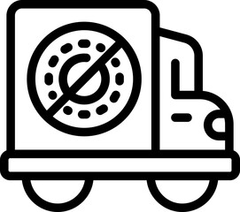 Sticker - Disinfect truck icon outline vector. Clean bottle. Soap wash liquid