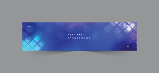 Wall Mural - Linkedin banner with blue color technology abstract background