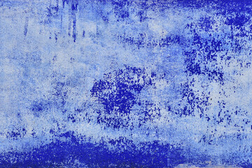 Poster - Old wall texture pattern blue paint