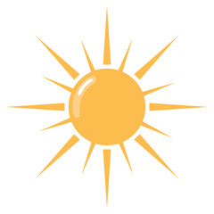 Poster - sun flat icon