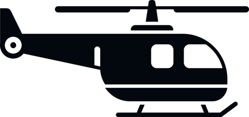 Poster - Apache rescue helicopter icon simple vector. Aerial guard. Chopper transport