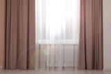Fototapeta  - Window with beautiful curtains in room. Interior design