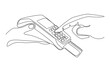 © barnawi - continuous line of payment card machine