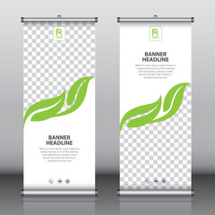 Wall Mural - Roll up banner design template vector, abstract background, modern x-banner, rectangle size