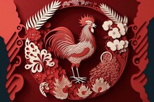 Paper Cut Style, Chinese New Year, Stock Illustration Chinese New Year, Chinese Zodiac, Chinese Culture, Backgrounds