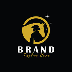 Poster - cowboy horse vector illustration logo design