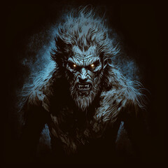 Poster - Werewolf Vector Art AI Generated