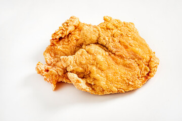 Sticker - fried breaded chicken on the white