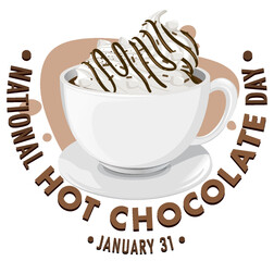 Poster - National Hot Chocolate Day Banner Design