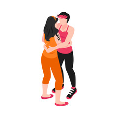 Wall Mural - Hugging Lesbian Lovers Composition