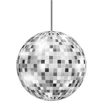 Mirror Silver Disco Ball On A White Transparent Background .Vector Graphic For Congratulations Time, Card, Party Music, Website, Aniversary, Love Valentine Card) 