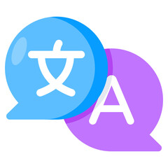 Poster -      Vector design of language translator icon