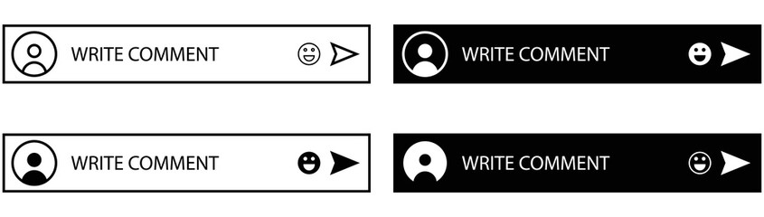 Wall Mural - comment bar icon set. web comment collections. style symbol for app and web, vector illustration