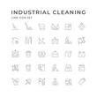 © motorama - Set line icons of industrial cleaning