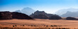 landscape panorama of Wadi Rum desert,Jordan