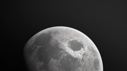 Wall Mural - earth's moon in sunlight, outer space