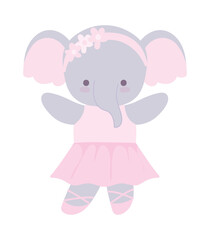 Poster - elephant ballerina in ballet tutu