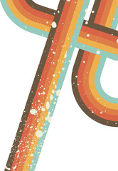 Aufkleber - Abstract retro grunge background, digital lines vector.