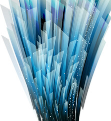 Aufkleber - abstract background wiht straight blue lines