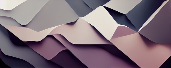 Wall Mural - Liquid geometric minimal shapes abstract background. Generative AI technology