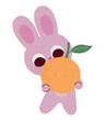 pink rabbit vector