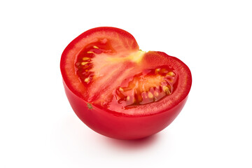 Plum tomatoes, Roma tomatoes, isolated on white background.