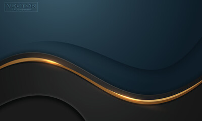 Wall Mural - black and gold background. vector illustration
