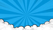 © Asta Desain - Comic cartoon blue background with cloud