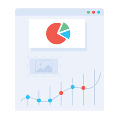 Poster - Modern icon of data analysis in flat style 