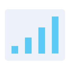 Sticker - Modern icon of data analysis in flat style 