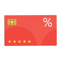 Poster - Get a card discount flat icon 