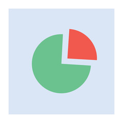 Sticker - Modern icon of data analysis in flat style 