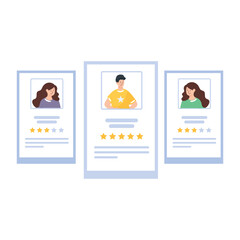Canvas Print - Modern flat icon of customer reviews