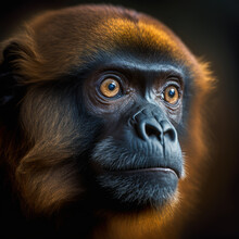 A Close Up Portrait Of A Howler Monkey