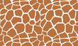 Vector seamless pattern with giraffe skin texture.
