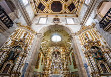 Baroque Interior Of The Chapel In The Santa Casa Da Misericordia (Holy House Of Mercy); Salvador, Bahia, Brazil