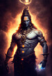 Indian God lord Shiva painting, AI
