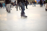 Fototapeta  - people ice skating