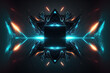 © Hamburn - Abstract futuristic modern neon background wallpaper banner,