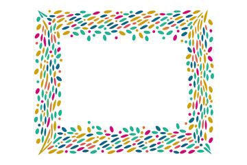 colorful abstract frame with transparent background 